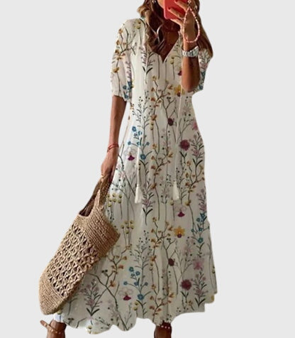 V-Neck Tiered Maxi Dress Summer 7