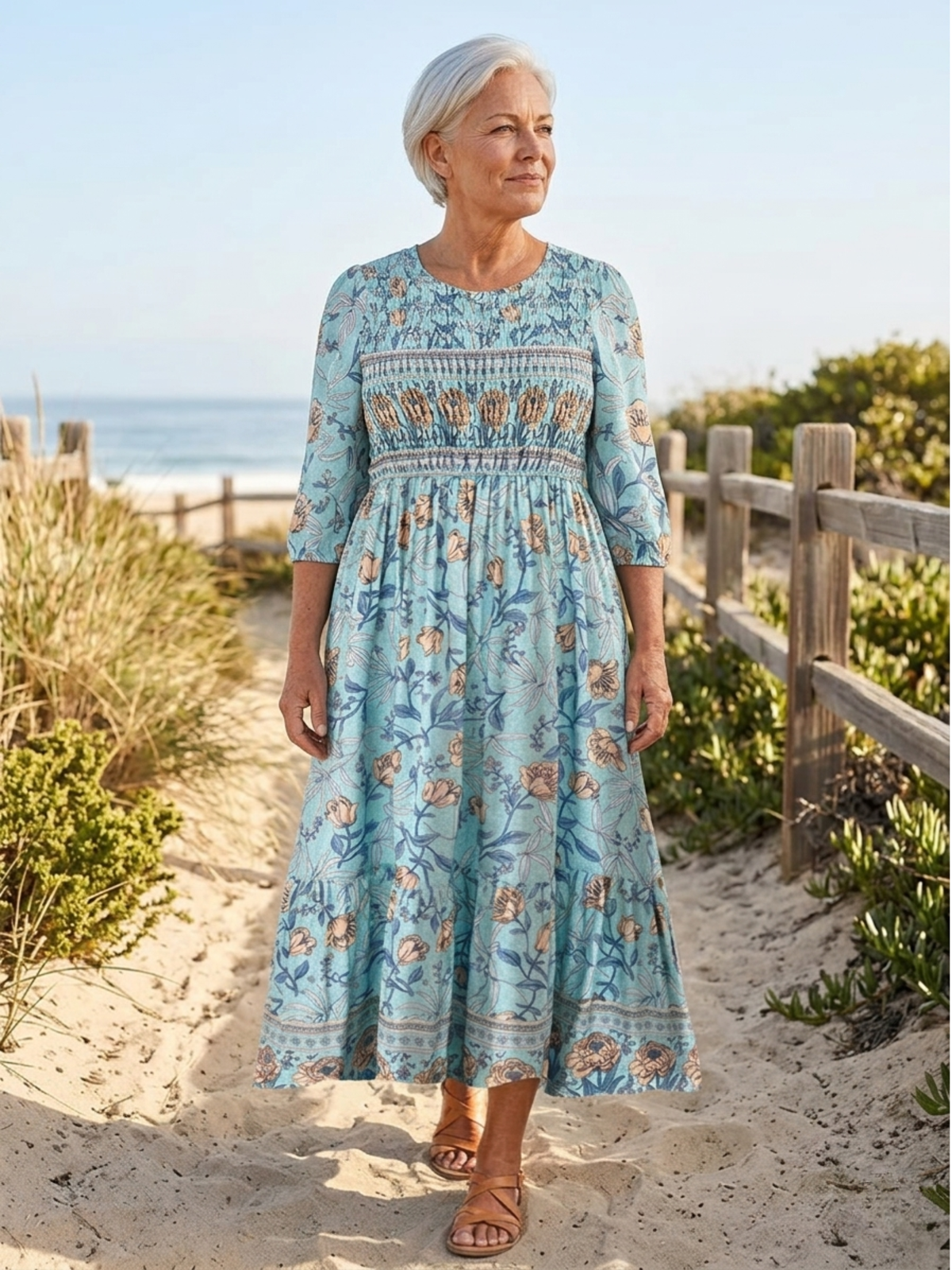 APHRA™ - ELEGANT PETAL MUSE MIDI DRESS