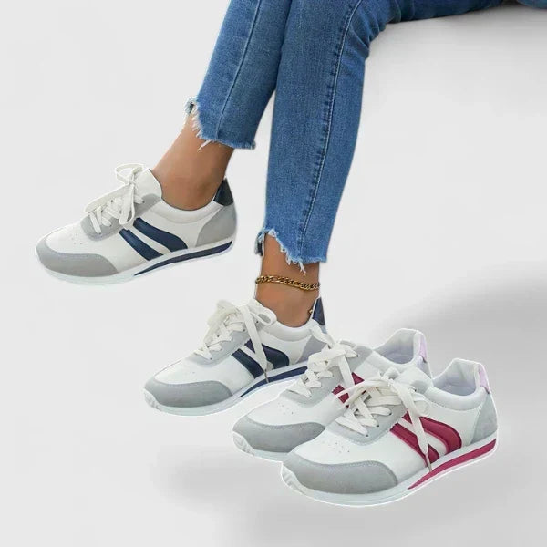 Lace Up Side Stripe Low Top Sneakers