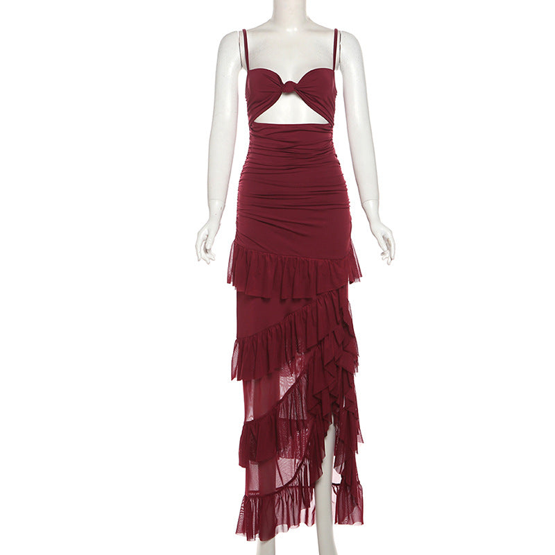 Ruffle Radiance Dress Red
