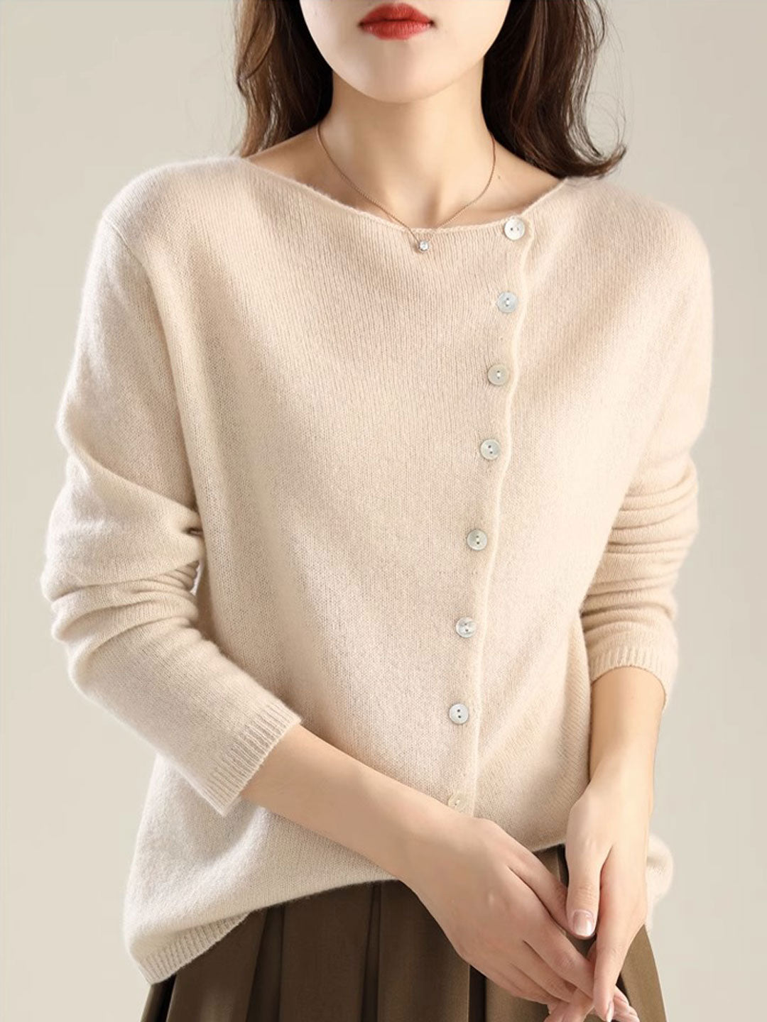 Women's Cardigan | V-Neck Button Closure