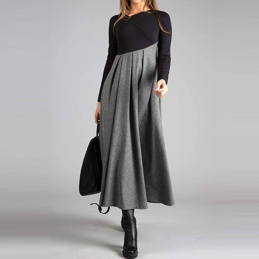 elegant long sleeves Maxi Dress