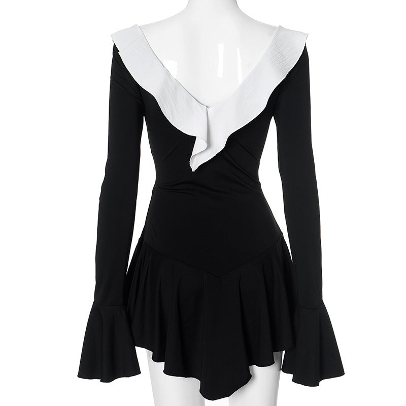 Ruffle Charm 2.0 Mini Dress - Black