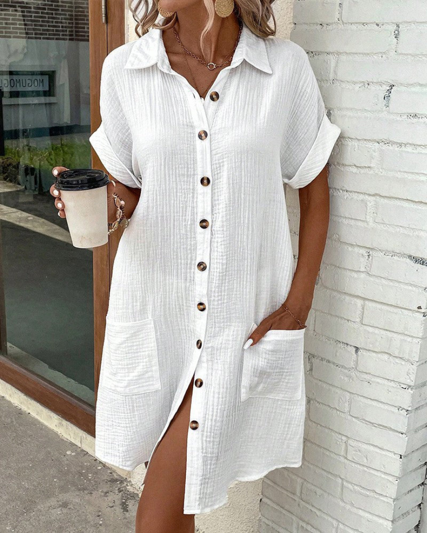 Vera Womens Shirt Dress Premium Dress with Premium Casual Styling