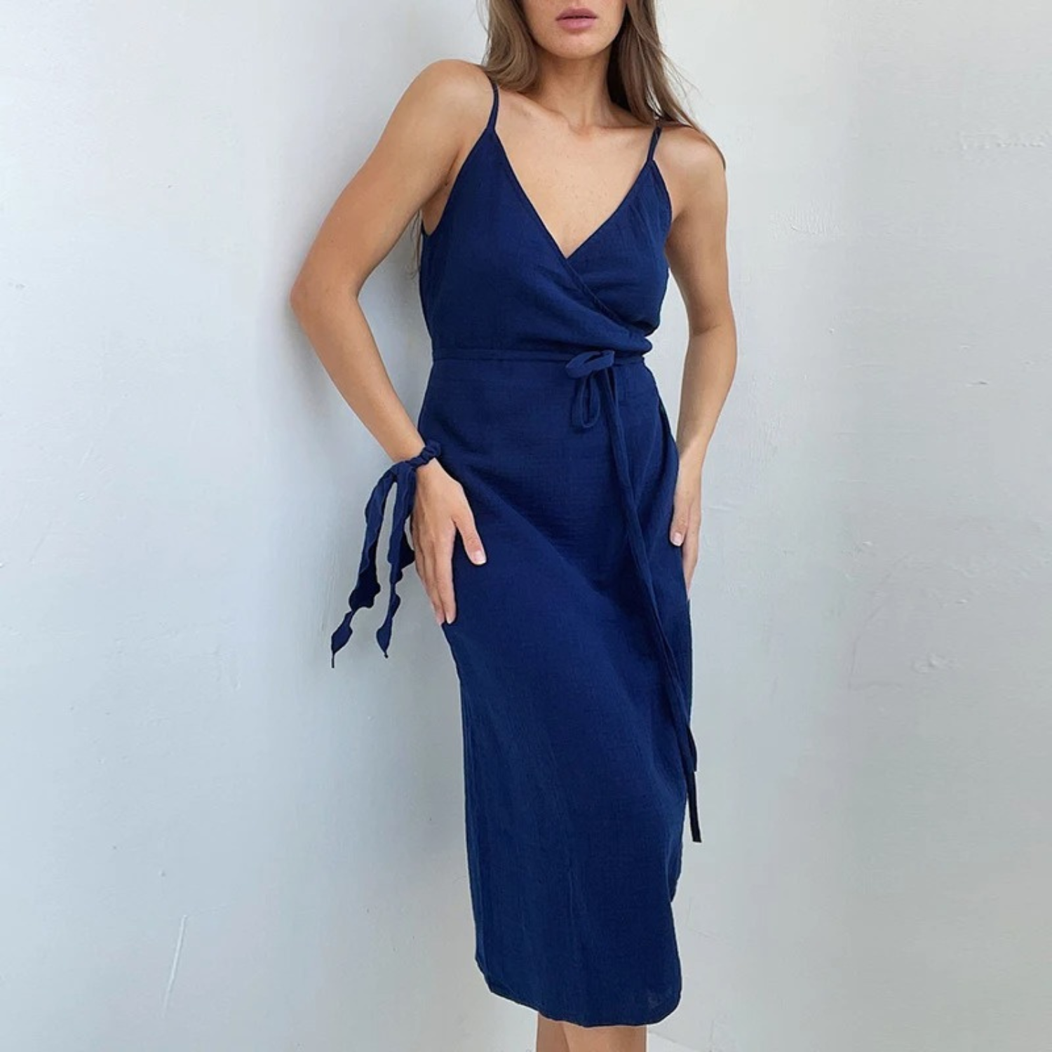 Teresa Minimalist Summer Dress Made of Linen Boutique Collection
