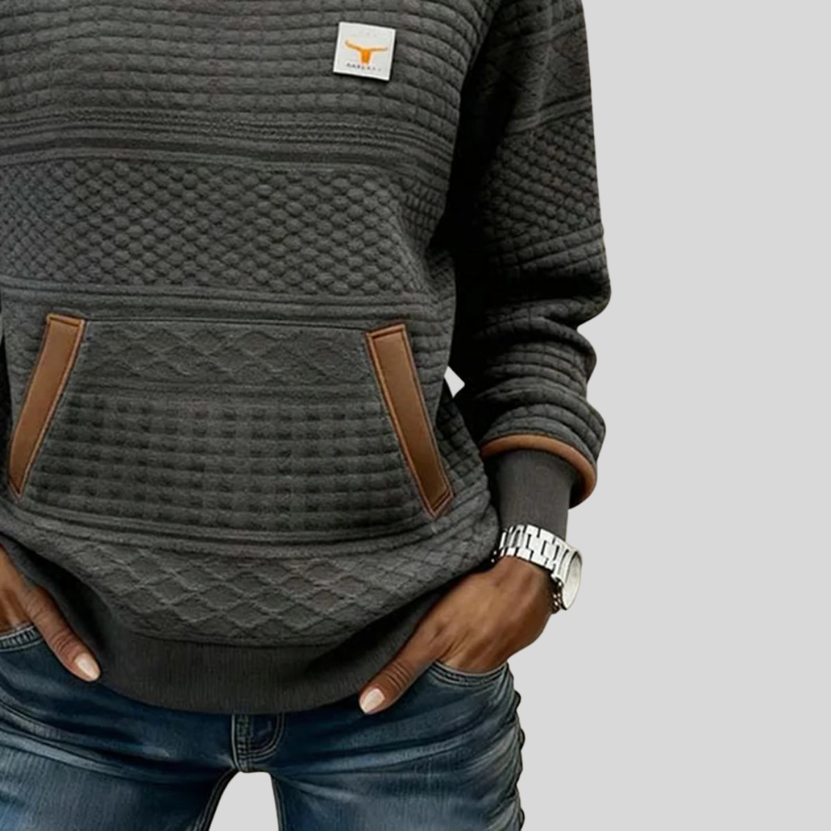 Orsolya | Crew Neck Colorblock Sweatshirt
