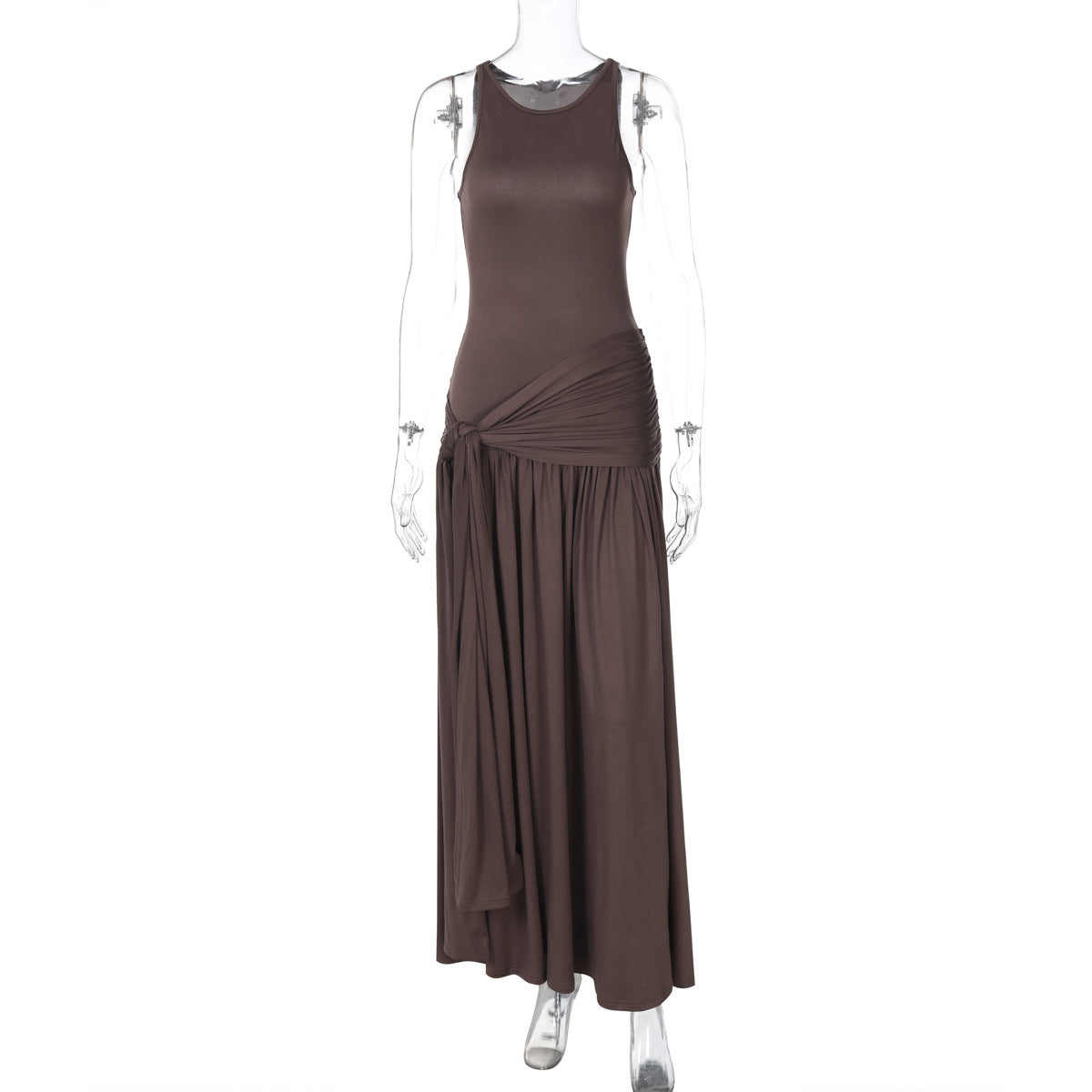Niger Maxi Dress - Brown