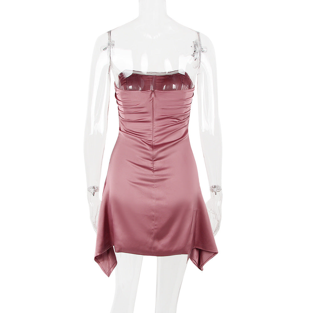 Cassio Mini Dress Rose Red
