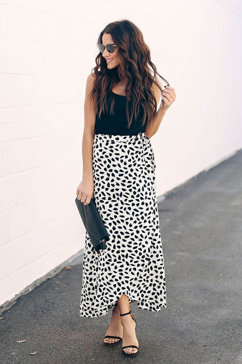 Modern Femme Printed Maxi Skirt - 3 Colors White