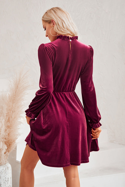 Can't Help But Love Velvet Long Sleeve Mini Dress - 3 Colors 5