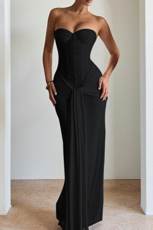 Defined Edition Waist Maxi Party Dress