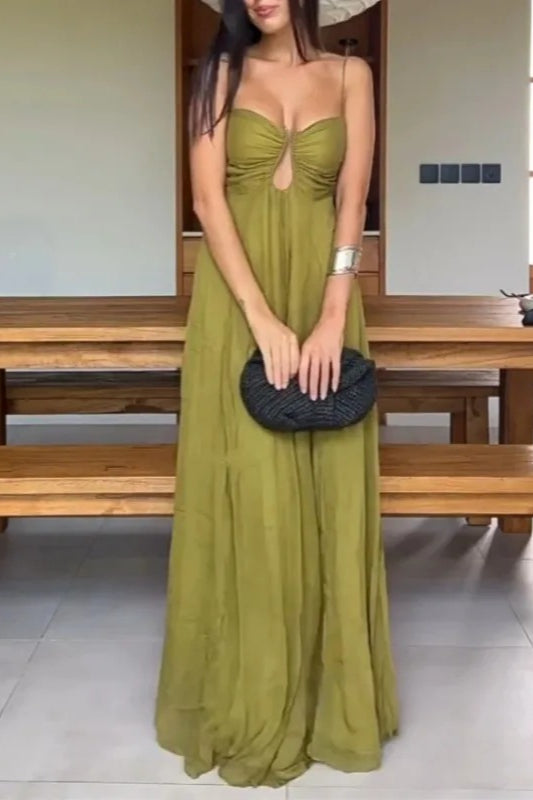 Hollow Edition Out Spaghetti Maxi Dress