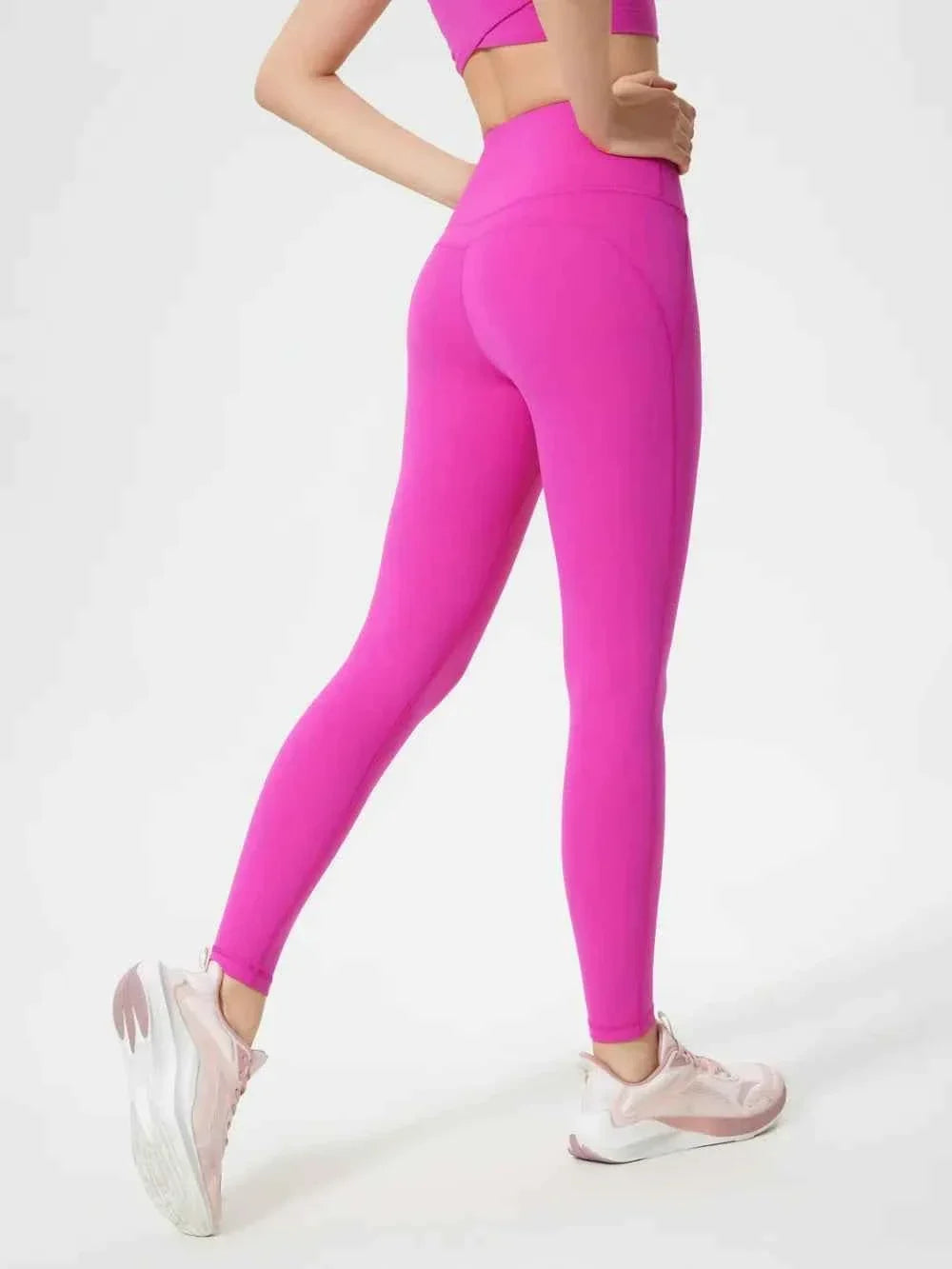 High Waist Wide Waistband Ankle Length Active Leggings 21