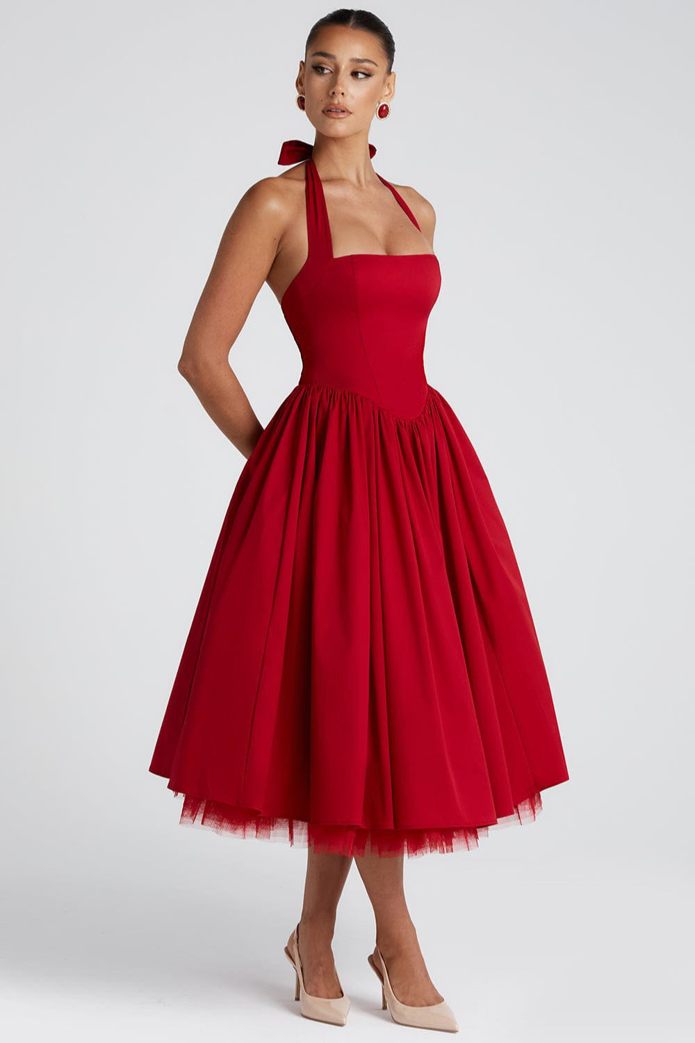 TieWaist Puff Party Dress