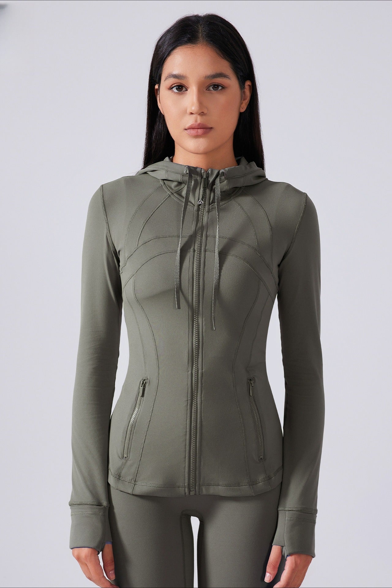 Drawstring Fitted Performance Hoodie