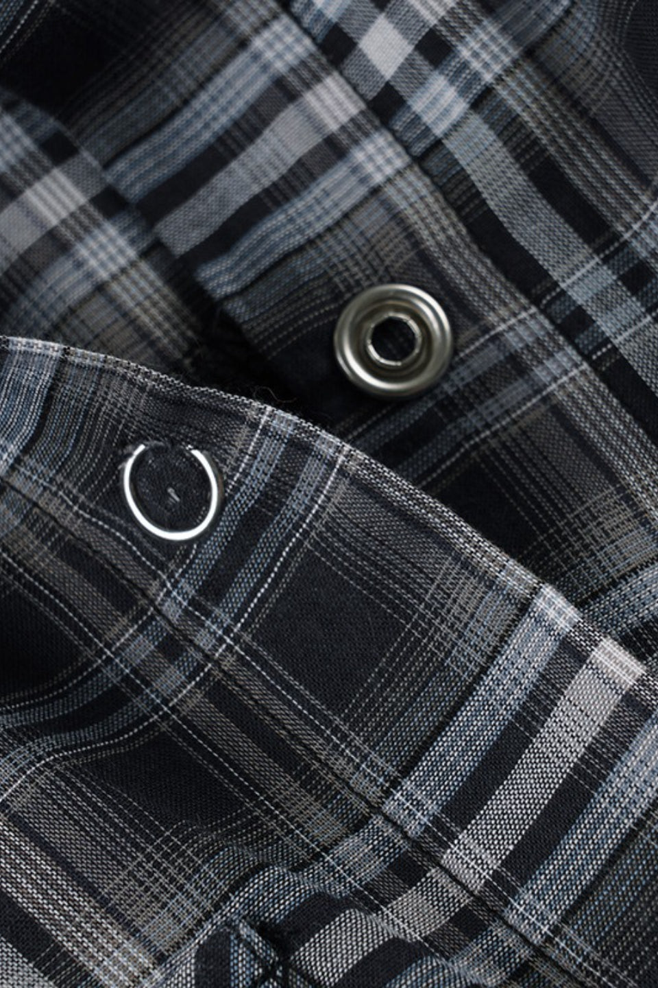 Plaid Collared Snap Button Flap Pocket Fitted Western Shirt 6