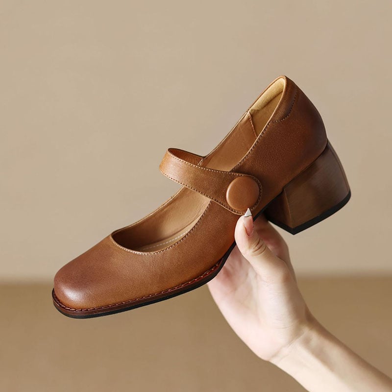 Daeshawna Square Toe Block Heels Mary Jane Shoes