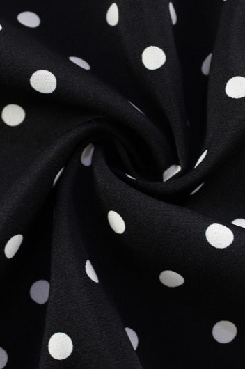 Polka Edition Dot Print Strapless Backless Bodycon Maxi Dress