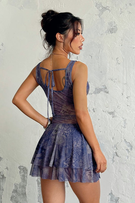 Deep V Backless Slip Birthday Dress