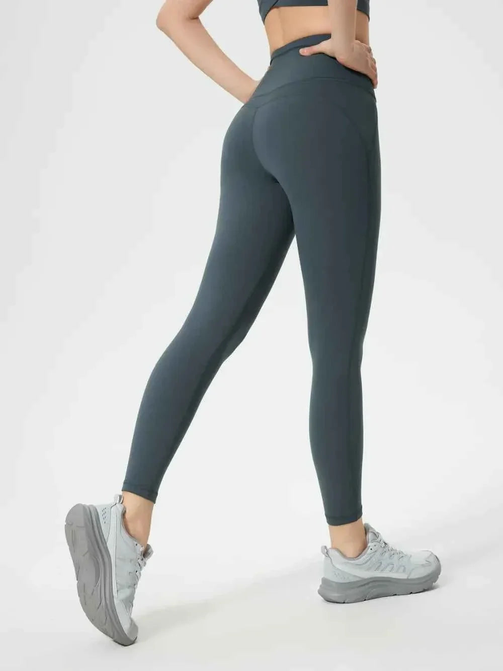 High Waist Wide Waistband Ankle Length Active Leggings 15