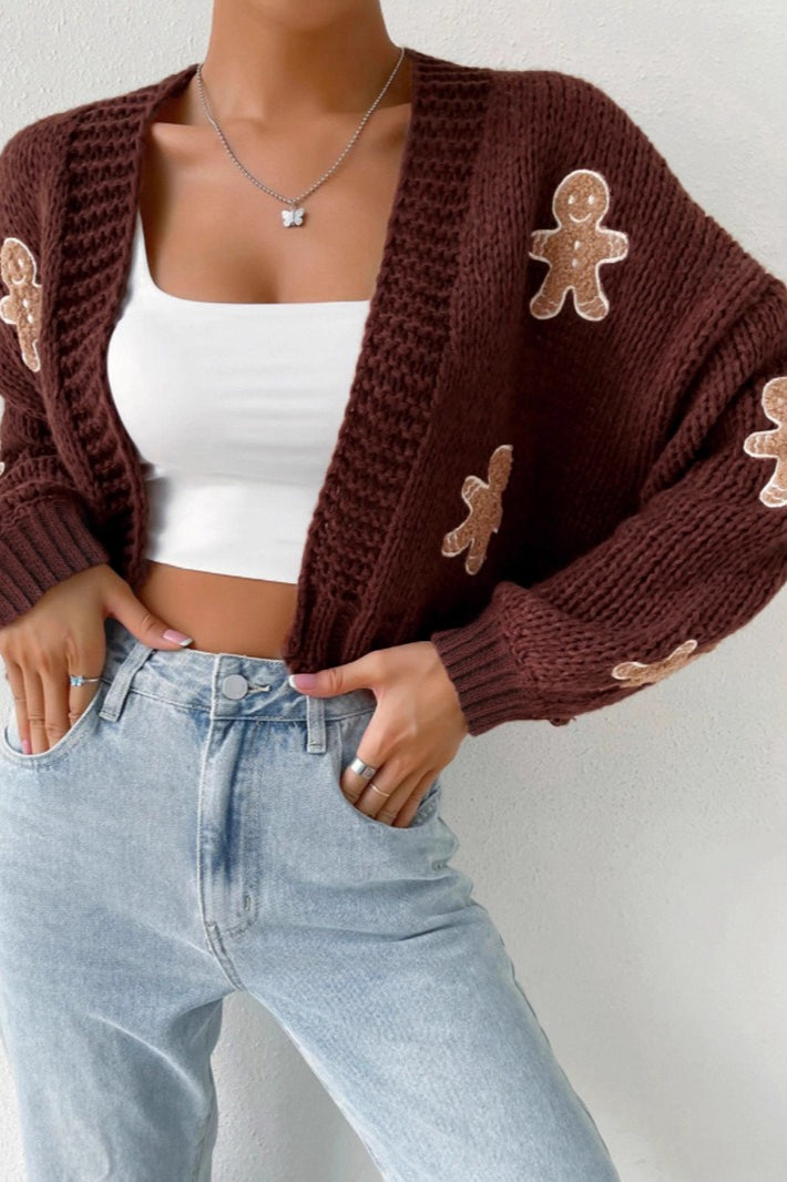 Cute Gingerbread Crop Sweater