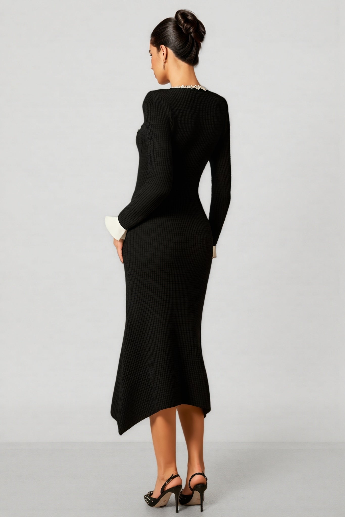 Jamie Trim Pearl Knit Midi Dress - View 5