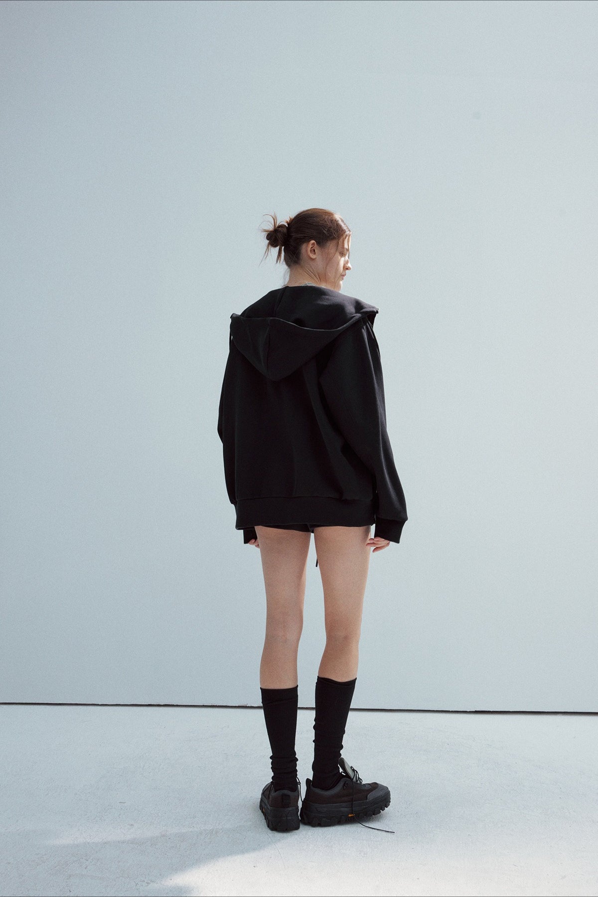 Cloud Print Double Zip Hoodie