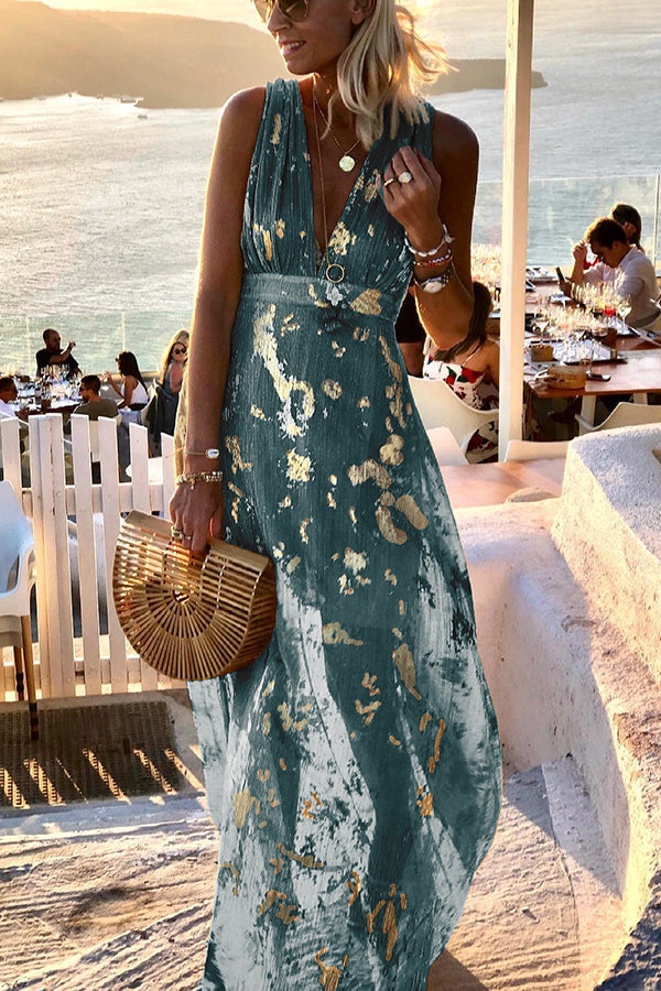 Chiffon Off Shoulder Ruffled High Split Maxi Dress