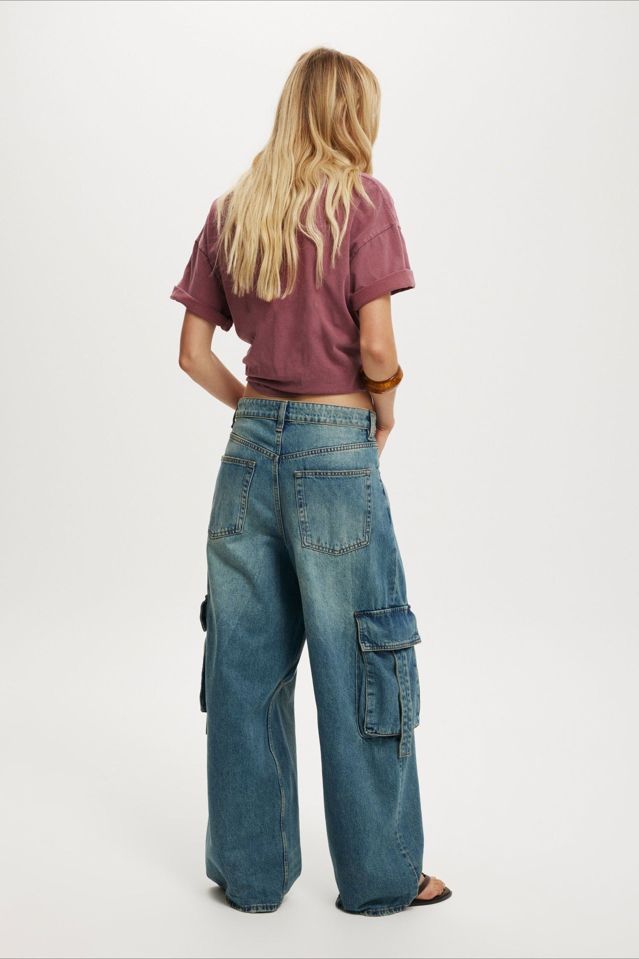 Vintage Washed Wide-Leg Denim Jeans