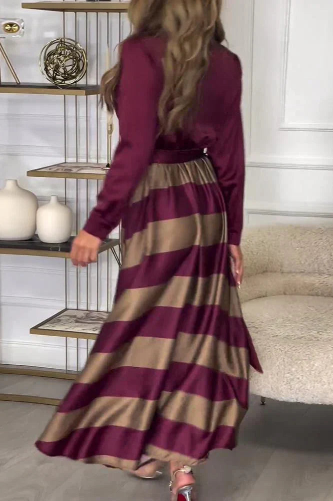Lace Off Shoulder Backless Long Sleeve Maxi Dress