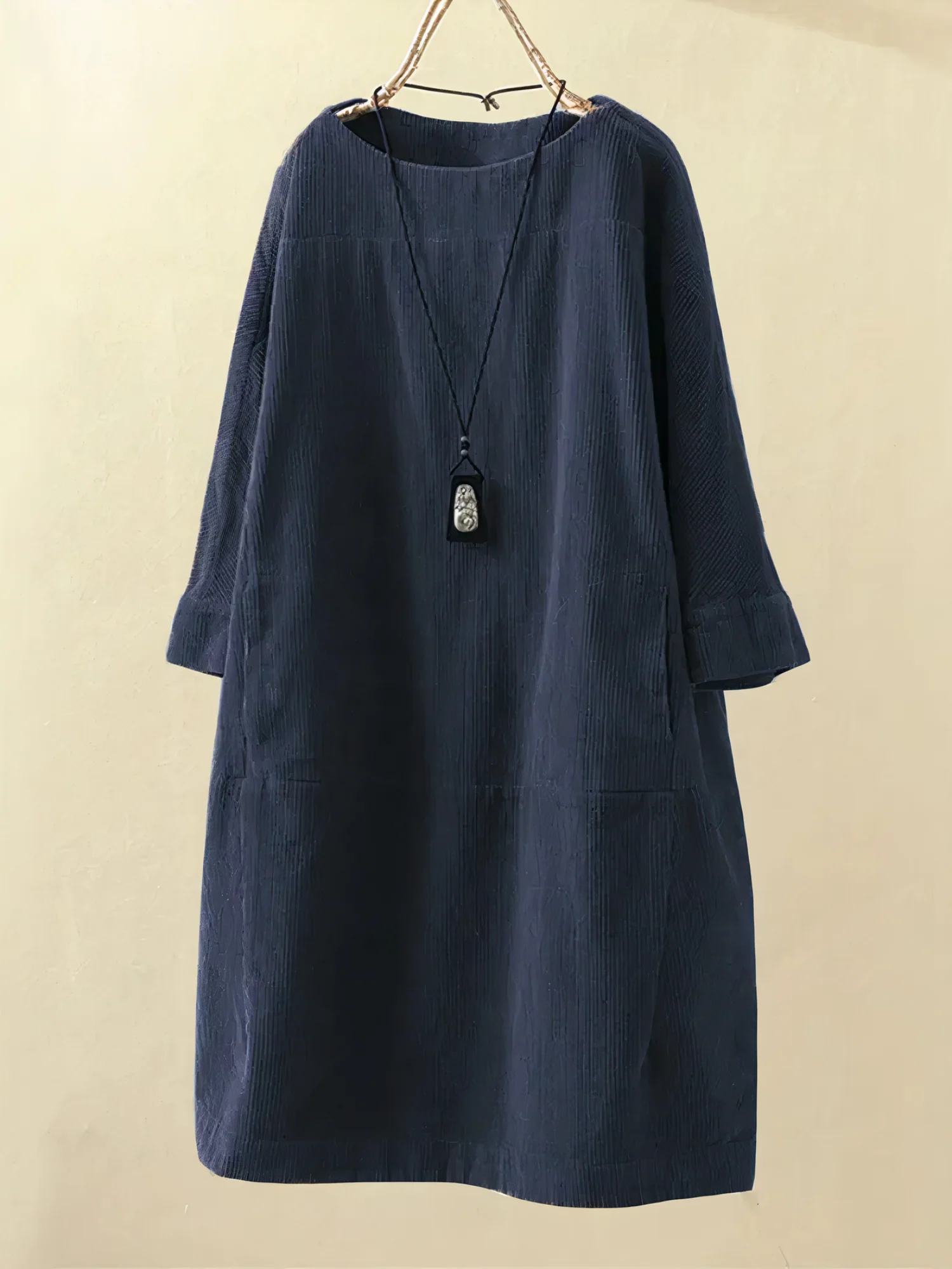 Brenda Aesthetic Corduroy Dress Statement Occasion Edit