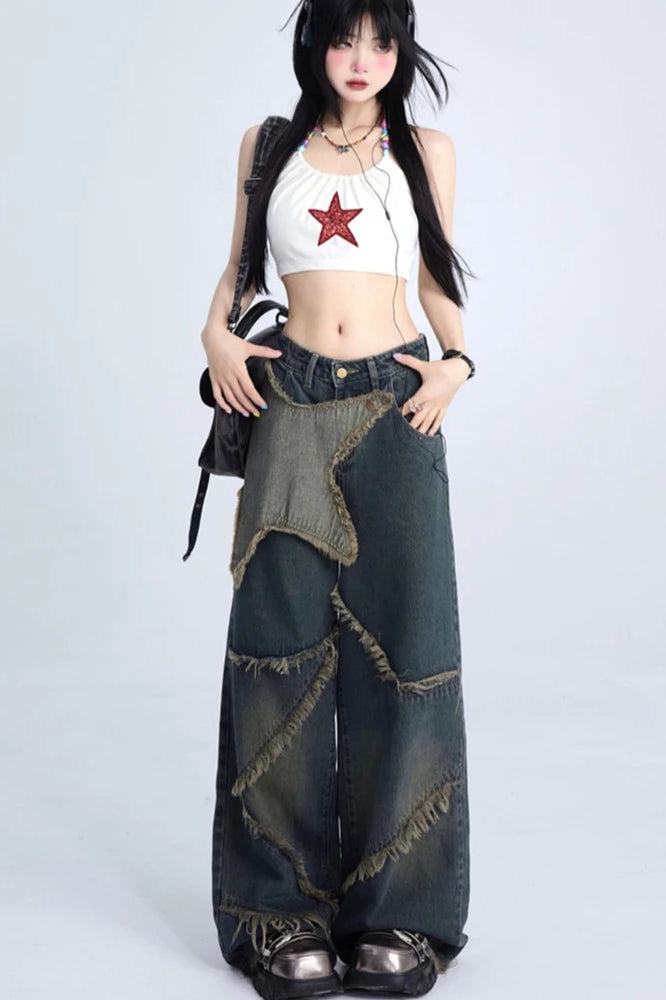 Vintage Star Wide Leg Jeans