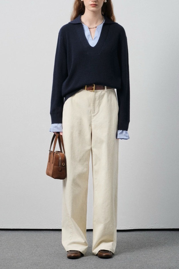 TwoinOne Wool Blend Knit Top