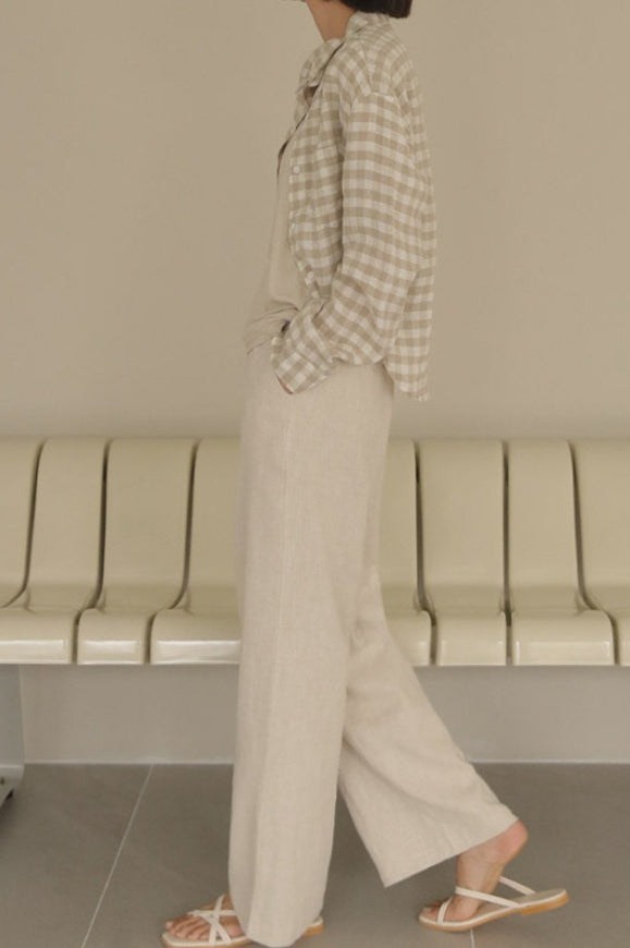 Check Pocket Blouse