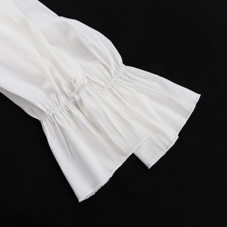 Ruffle Deep V-Neck Flounce Long Sleeve Tiered Mini Dress 10