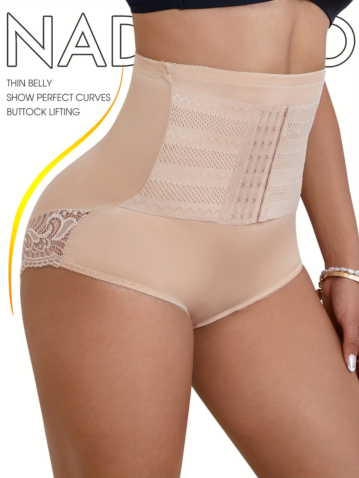 High Waist Hook Closure Waist Trainer Shaping Briefs