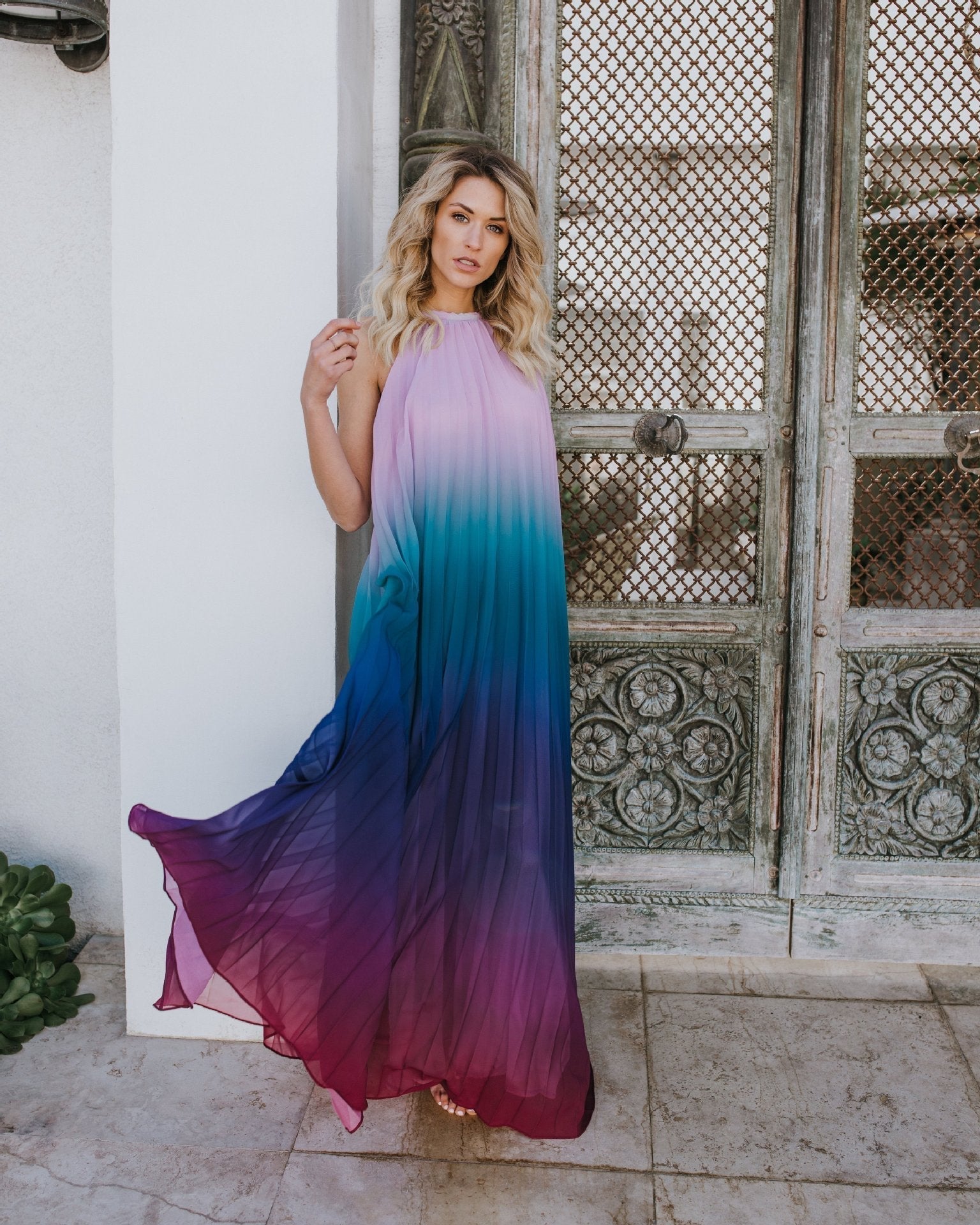 Tropic Of Discussion Cotton Tiered Maxi Dress FINAL