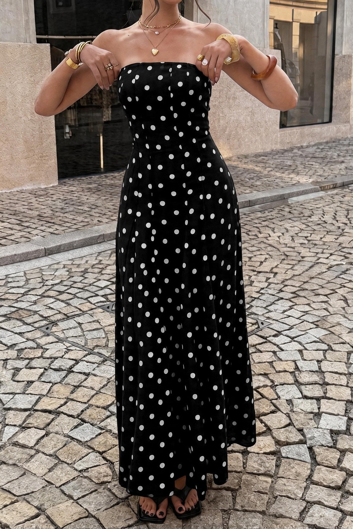 High-Waist Maxi Dress