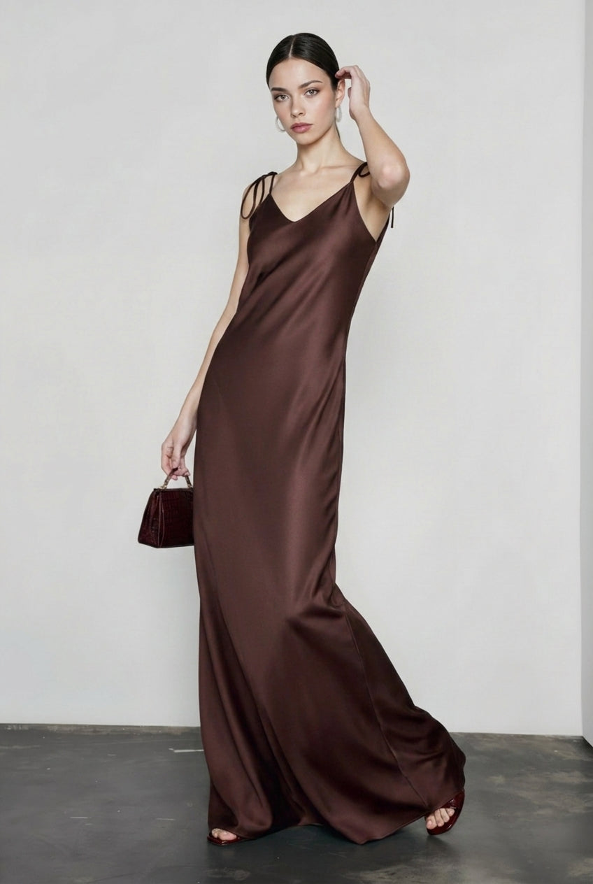Backless Satin Dress