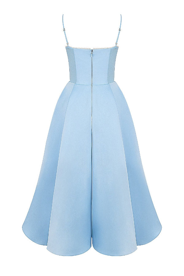 Lorraine Premium Strapless V Neck Sleeveless Tutu Maxi Dress Boutique Edit