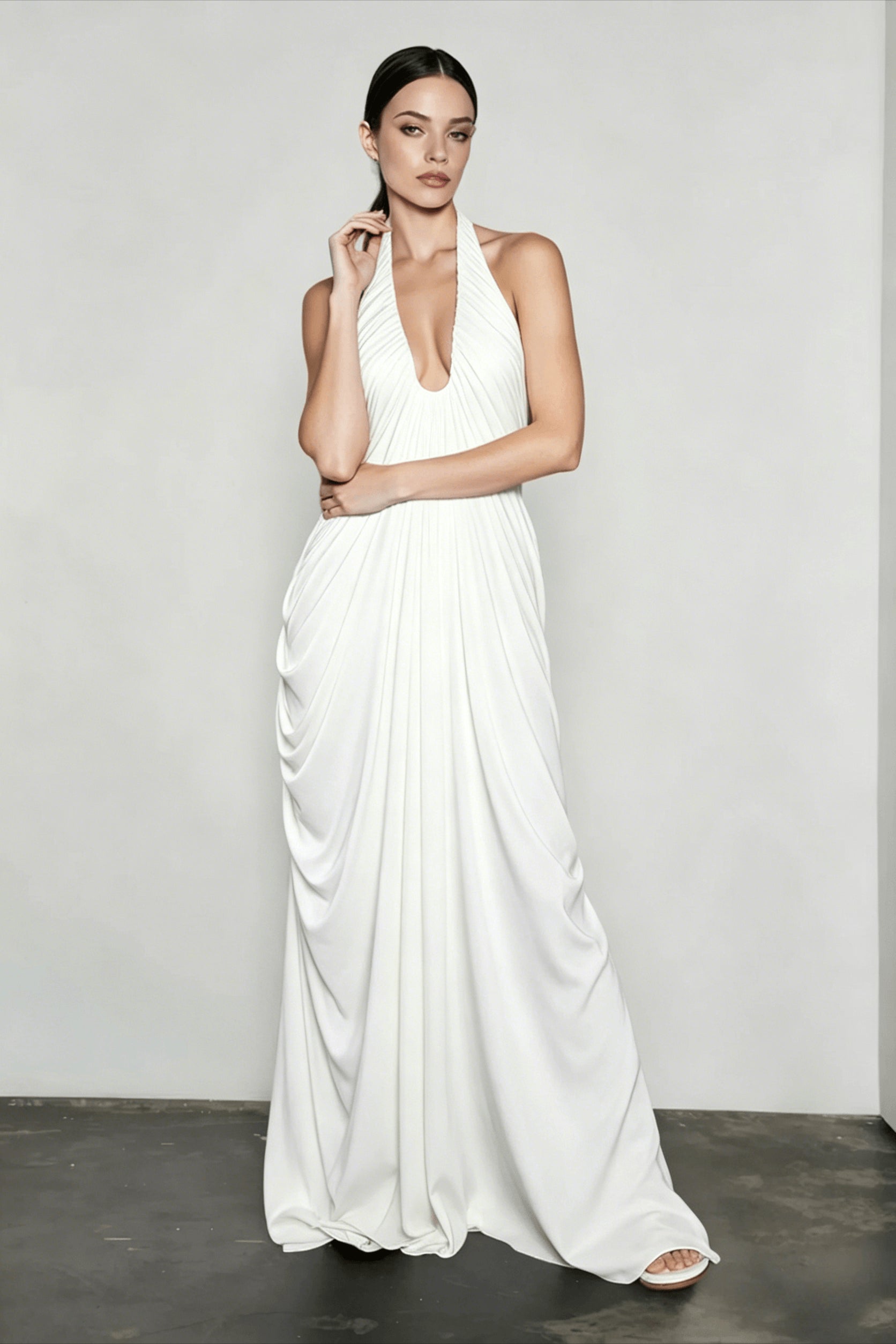 Backless Sheer Mesh Dress