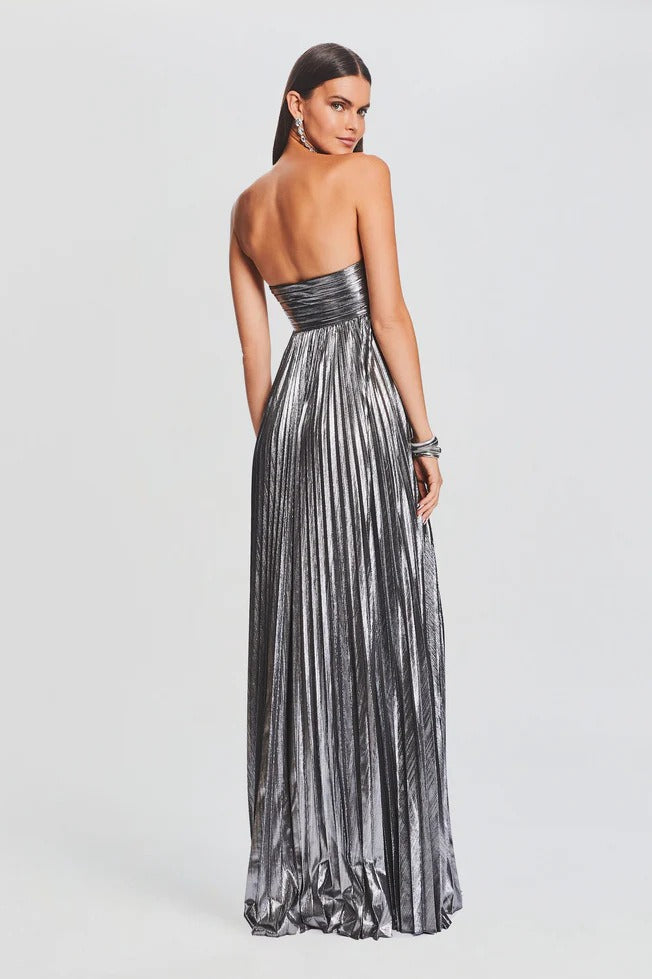 Strapless Slit Slip Prom Dress