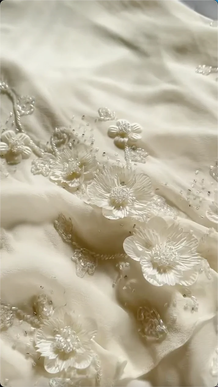 Elegant Straps Chiffon Ivory Long Prom Dress Mermaid Evening Dress cc1500