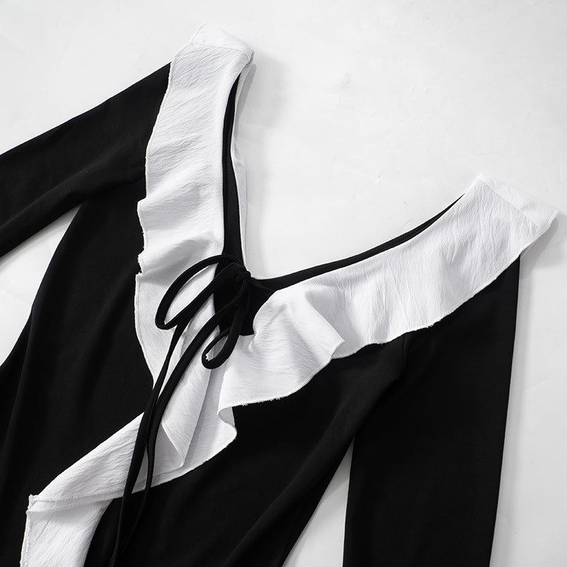 Ruffle Charm 2.0 Mini Dress - Black