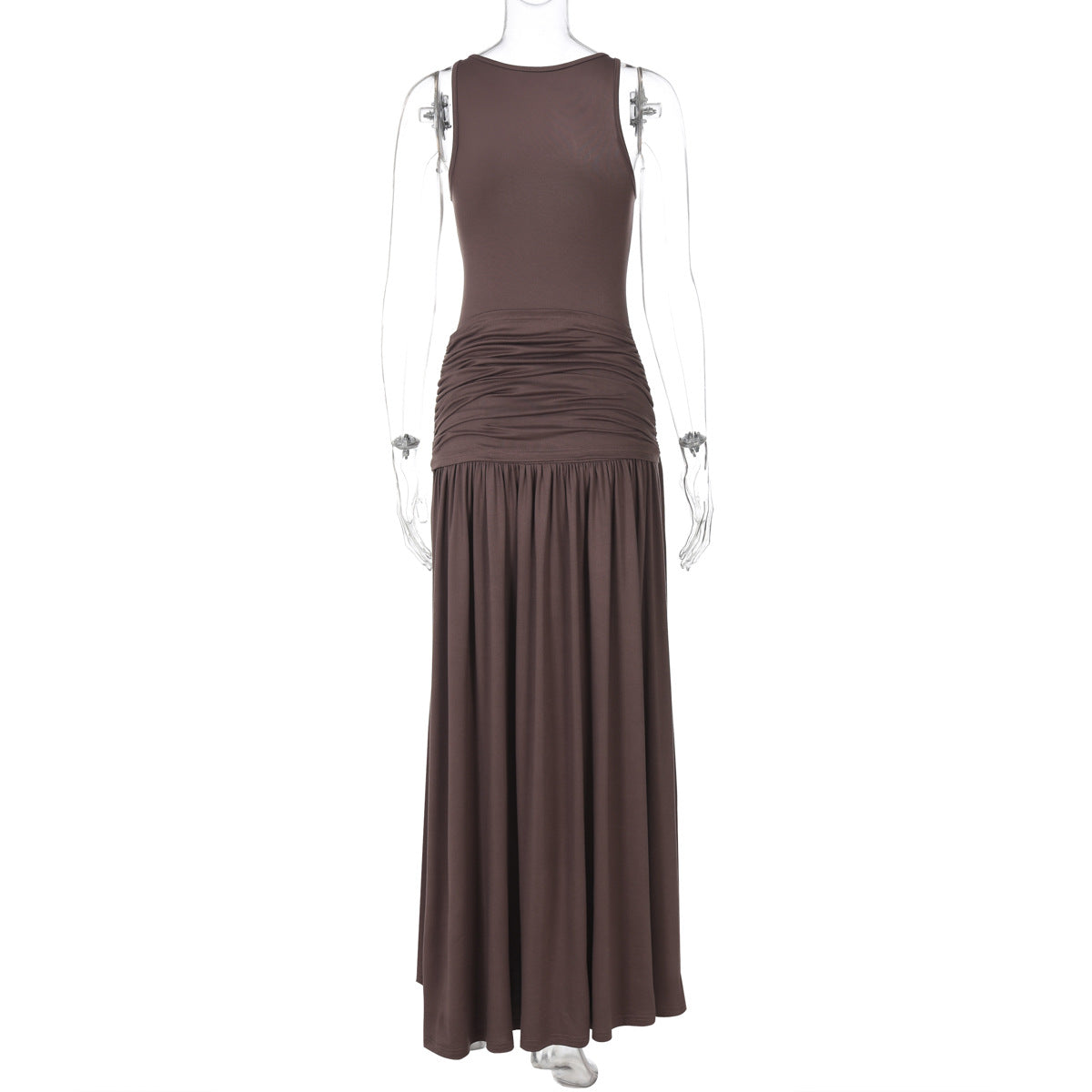 Niger Maxi Dress - Brown