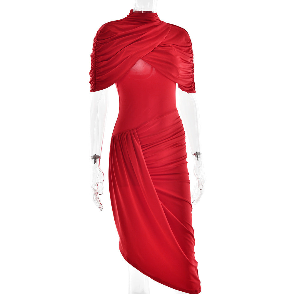 Deardorff Midi Dress Red