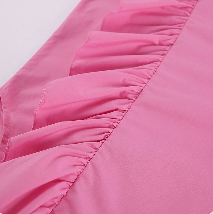 Ruffle Babe Shirt - Pink