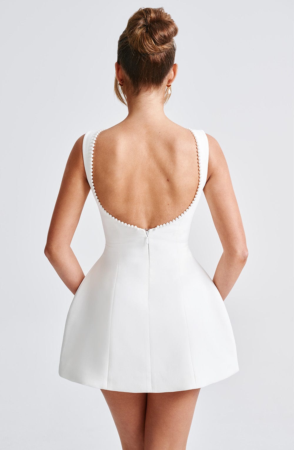 Sleeveless Bow Back Fit and Flare Mini Dress 8