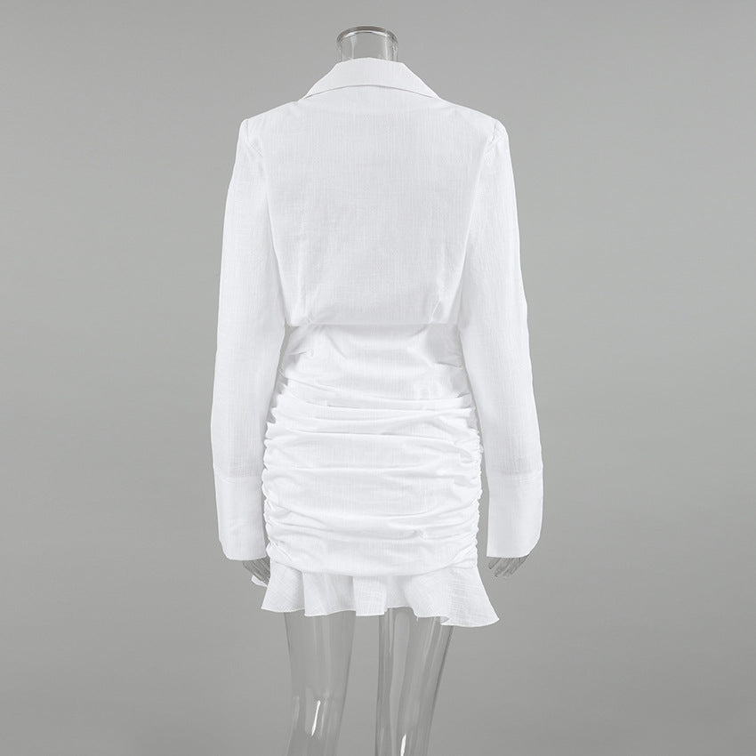Greece Babe Mini Dress White