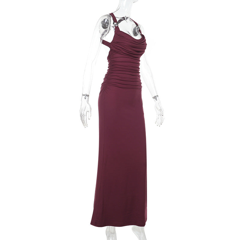 Solomon Maxi Dress - Maroon